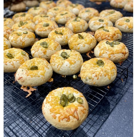 Cheese and Jalapeño Bagels